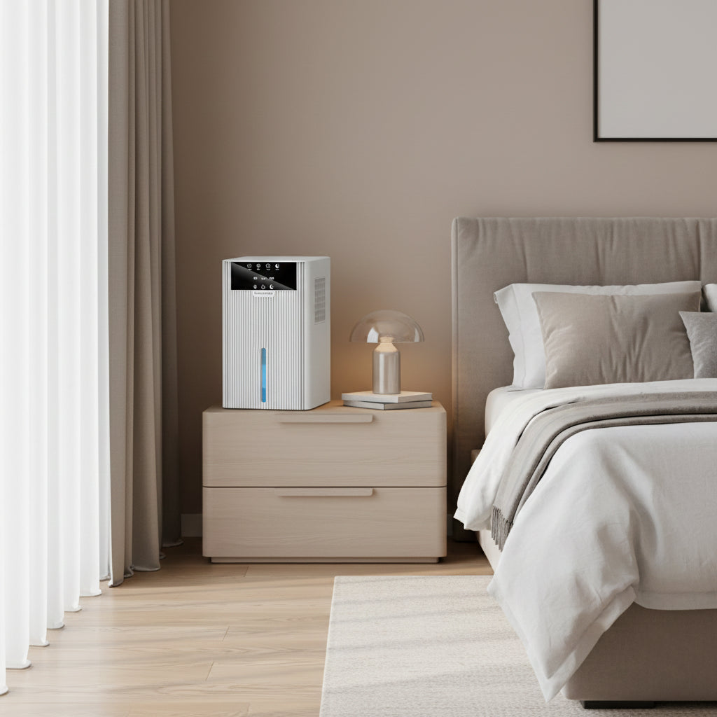 Déshumidificateur d'Air Portable – Grande Capacité et Écran LED – Cuisine Cave et Salon